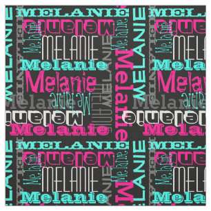 Roze Blauwgroen naam Aangepaste moderne collage me Stof