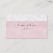 Roze bleekfluitpatroon van meisje-dame visitekaartje (Achterkant)