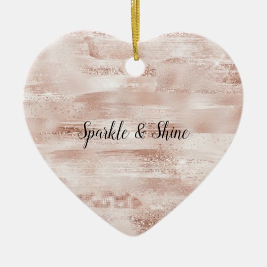 Roze bleekheid Glitzy Glitter Sparkle Keramisch Ornament (Voorkant)