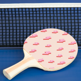 Roze bliksemschicht patroon tafeltennisbatje