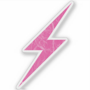 Roze bliksemschicht van feminisme () sticker