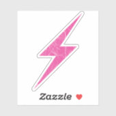 Roze bliksemschicht van feminisme () sticker (Vel)