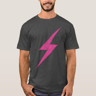 Roze bliksemschicht van feminisme () t-shirt