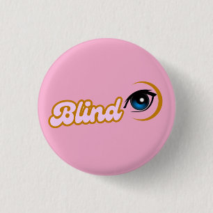 roze blindsymbool ronde button 3,2 cm