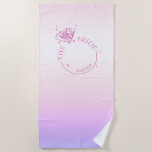 Roze Bling Diamanten Meisje-voor-de-lekker-uitgaan Strandlaken