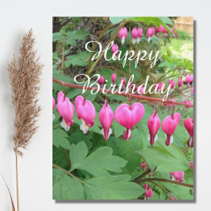 Roze Bloedend Hart Foto Verjaardag Briefkaart