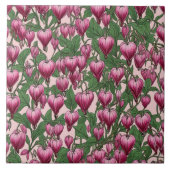 Roze bloedend hartbloempatroon tegeltje (Voorkant)