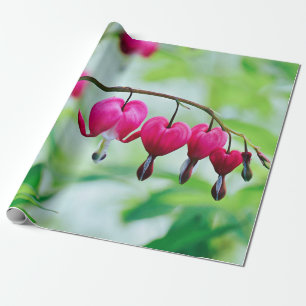 Roze bloeding Hartbloeding Bloem  Elegant Cadeaupapier