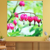 Roze bloeding Hartbloeding Bloem  Elegant Canvas Afdruk (Insitu (Woonkamer))