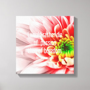 Roze bloeidoek voor citaat canvas afdruk