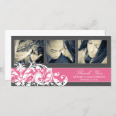 ROZE BLOEIEN | BRUILOFT BEDANKT KAART (Voorkant / Achterkant)