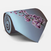 Roze bloeiende Cherry Blossom Stropdas (Opgerold)