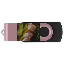 Roze Bloeiende Gele Monarch USB-stick