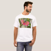 Roze bloeiende kweepgloed t-shirt (Voorkant volledig)