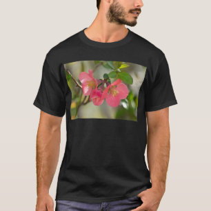 Roze bloeiende kweepgloed t-shirt
