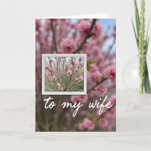 Roze Bloeiende Vrouw Moederdagkaart Kaart