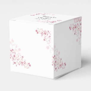 Roze Bloeiende Wijnstokken Bruiloft Favor Box Bedankdoosjes