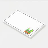 Roze bloeiende woestijn Cactus cactussen vetplante Post-it® Notes (Schuin)