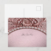 Roze Bloem Ansichtkaart Briefkaart (Voorkant / Achterkant)