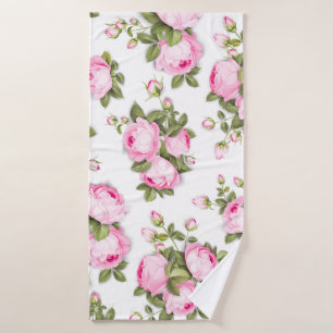 Roze Bloem Badhanddoek