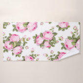 Roze Bloem Badhanddoek (Badhanddoek)