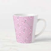 Roze bloem beker latte mok (Rechts)