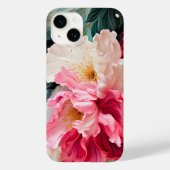 Roze bloem bloeit en bladeren Case-Mate iPhone case (Achterkant)