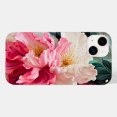 Roze bloem bloeit en bladeren Case-Mate iPhone case (Achterkant (horizontaal))