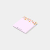 Roze Bloem Bloem gradiënt Gepersonaliseerde naam Post-it® Notes (Schuin)