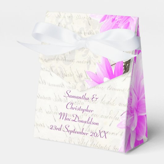 roze bloem bloesbloesem bedankdoosjes (Voorkant Zijde)