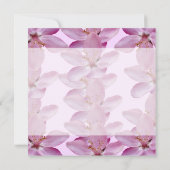 Roze Bloem Bloesem Aangepaste Bruiloft Uitnodiging (Achterkant)