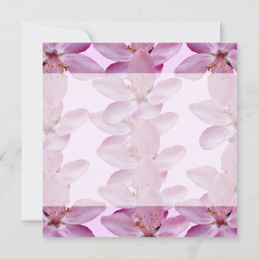 Roze Bloem Bloesem Aangepaste Bruiloft Uitnodiging (Achterkant)