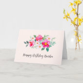  roze bloem Bouquet Birthday Kaart (Gele Bloem)