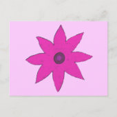 roze bloem briefkaart (Voorkant)