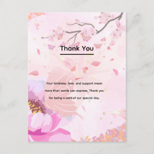 roze bloem briefkaart