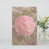 Roze Bloem Briefpapier (Staand voorkant)