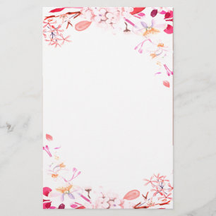 Roze bloem briefpapier