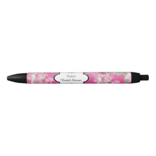 Roze bloem, Bruiloft Feest Zwarte Inkt Pen