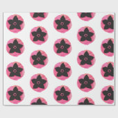 Roze bloem cadeaupapier (Vlak)