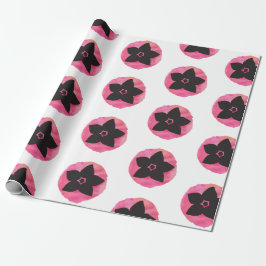 Roze bloem cadeaupapier