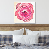 Roze bloem canvas afdruk (Insitu (Slaapkamer))