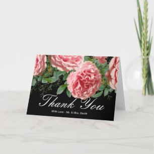 Roze Bloem Dank Je Bedankkaart