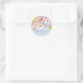 roze bloem dank je stickers (Tas)