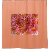 roze bloem douche gordijn (Voorkant)