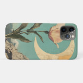 Roze bloem en halve maan Case-Mate iPhone case (Achterkant (horizontaal))
