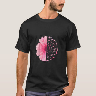 Roze bloem Flamingo Breast Cancer Awareness Maand T-shirt