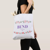 Roze bloem/flora Canvas tas (Dichtbij)