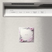 Roze bloem frame magneet (Insitu (Vaatwasser))