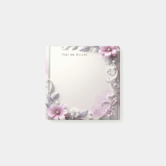 Roze bloem frame post-it notities post-it® notes