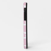 Roze Bloem gecontroleerd patroon Case-Mate iPhone Case (Achterkant/links)
